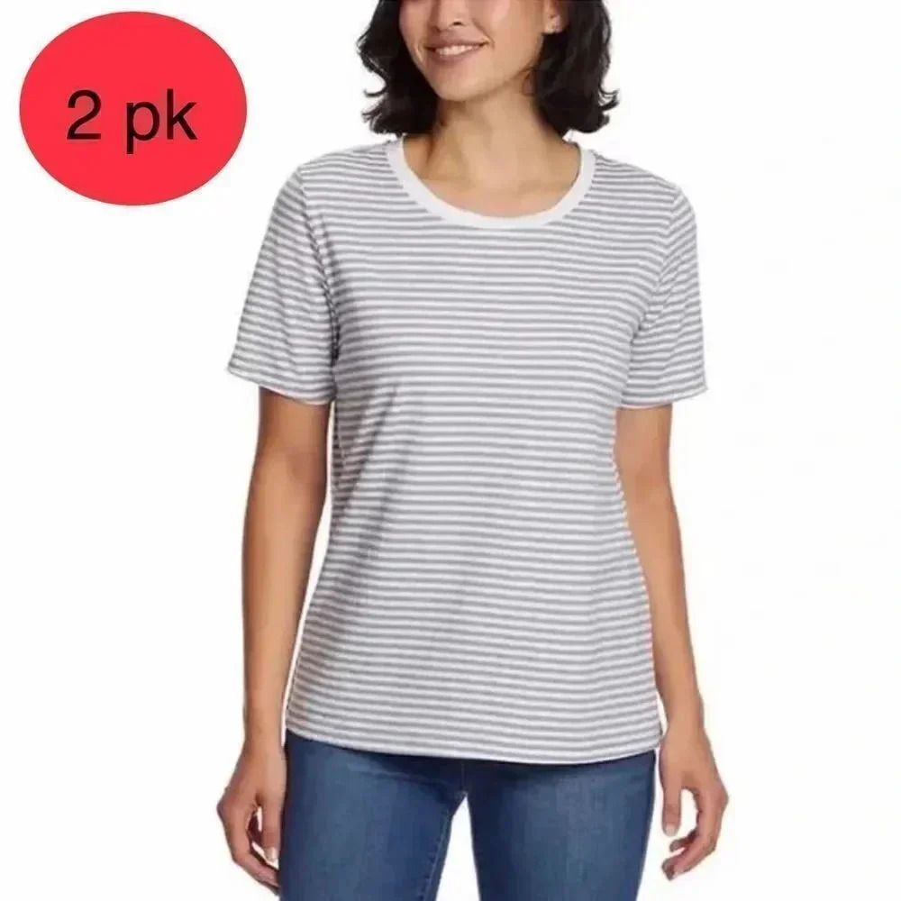 Ella Moss Women’s 100% cotton Tee, 2-pack buy 1 get 1 free mix and match NWOT
